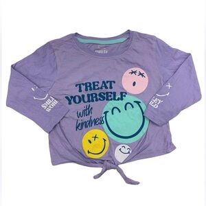 🍊5/$25 NWOT SmileyWorld Lavender Long Sleeve Kids Tee